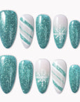 Frosted Mint Handmade Press On Nails