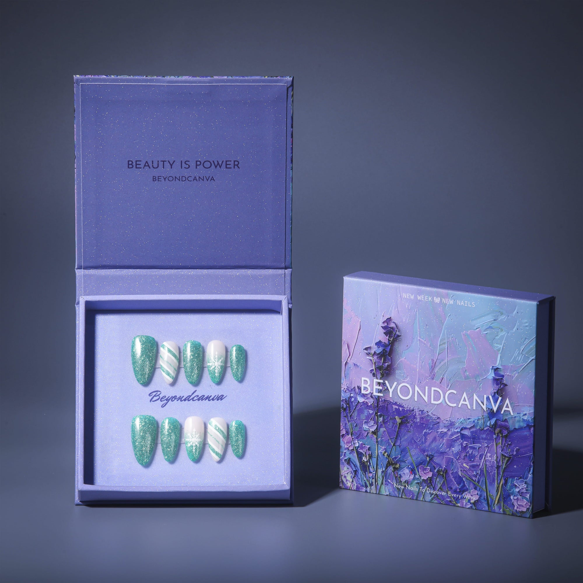 Frosted Mint Handmade Press On Nails