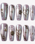 Moonlit Baroque Handmade Press On Nails
