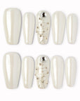 Silver Frost Handmade Press On Nails