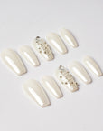 Silver Frost Handmade Press On Nails