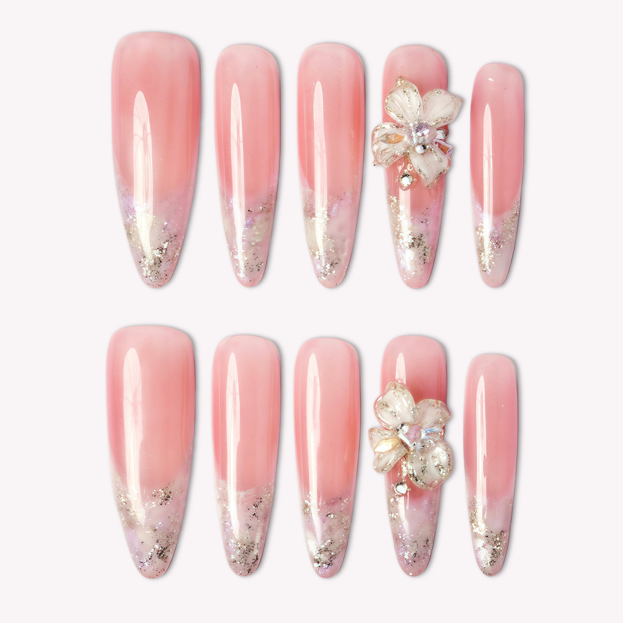 Glowy Babe Handmade Press On Nails