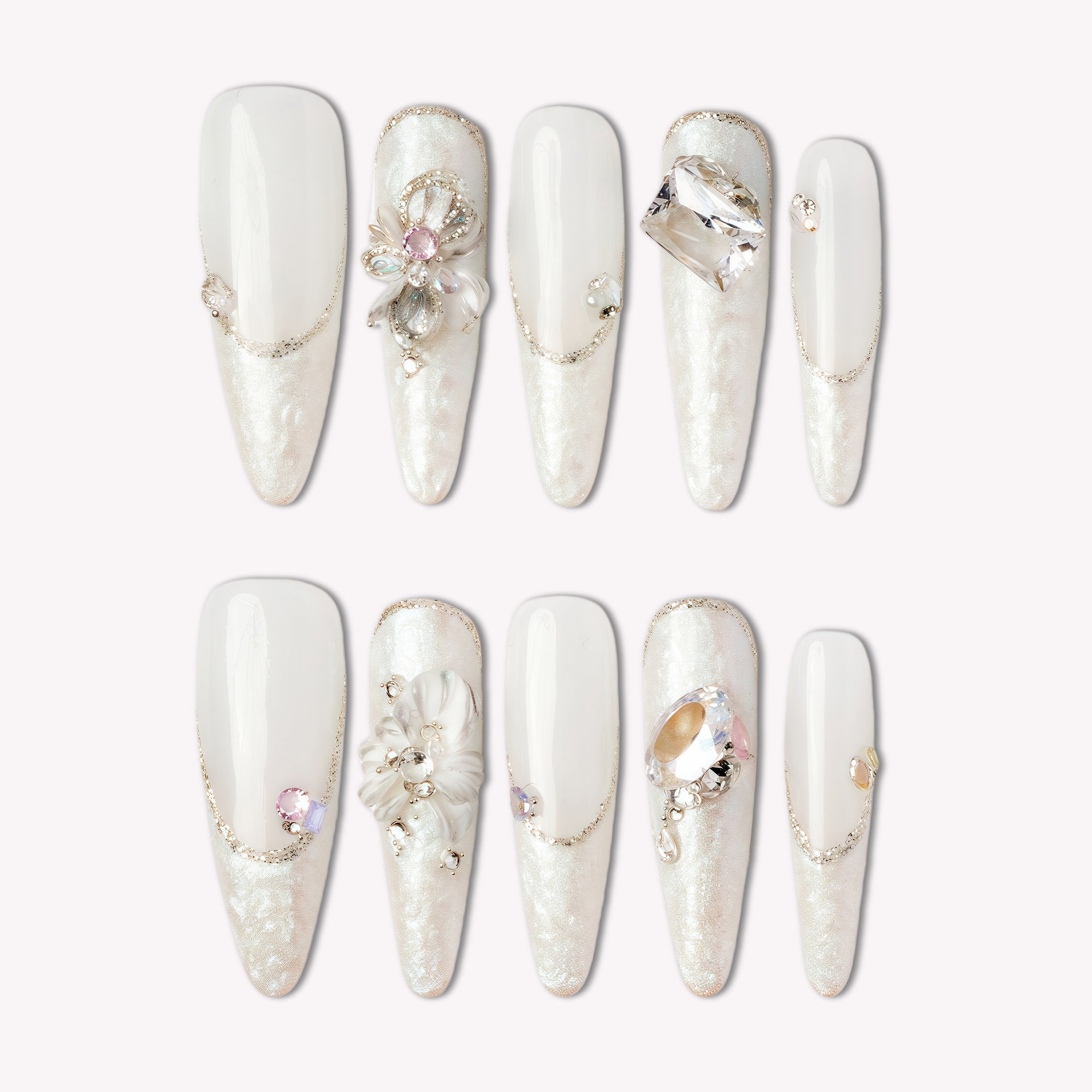 Crystal Handmade Press On Nails