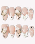 Blushing Wings Handmade Press On Nails