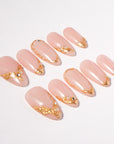 Golden Flow Handmade Press On Nails