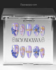 Iris Bloom Handmade Press On Nails