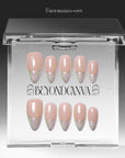 Glazed Pearl French Handmade Press On Nails