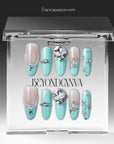 Aqua Bijou Handmade Press On Nails