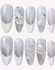 Snowlace Whisper Handmade Press On Nails