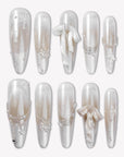 Frosted Ballet Handmade Press On Nails