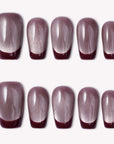 Velvet Red Elegance Handmade Press On Nails