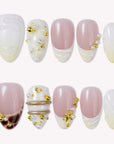 Golden Shore Ritual Handmade Press On Nails