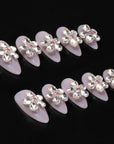 Starlight Petals Handmade Press On Nails