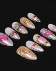 Stained Glass Handmade Press On Nails