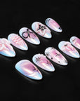 Stardust Bow Handmade Press On Nails