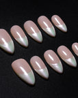 Glazed Pearl French Handmade Press On Nails