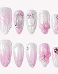 Ethereal Bloom Handmade Press On Nails