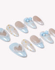 Bluebell Gingham Handmade Press On Nails