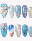 Deep Sea Serenade Handmade Press On Nails