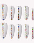 Spectrum Line(Zircon) Handmade Press On Nails