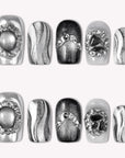Obsidian Protection & Root Grounding Handmade Press On Nails