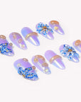 Iris Bloom Handmade Press On Nails