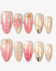 Pink Star Handmade Press On Nails