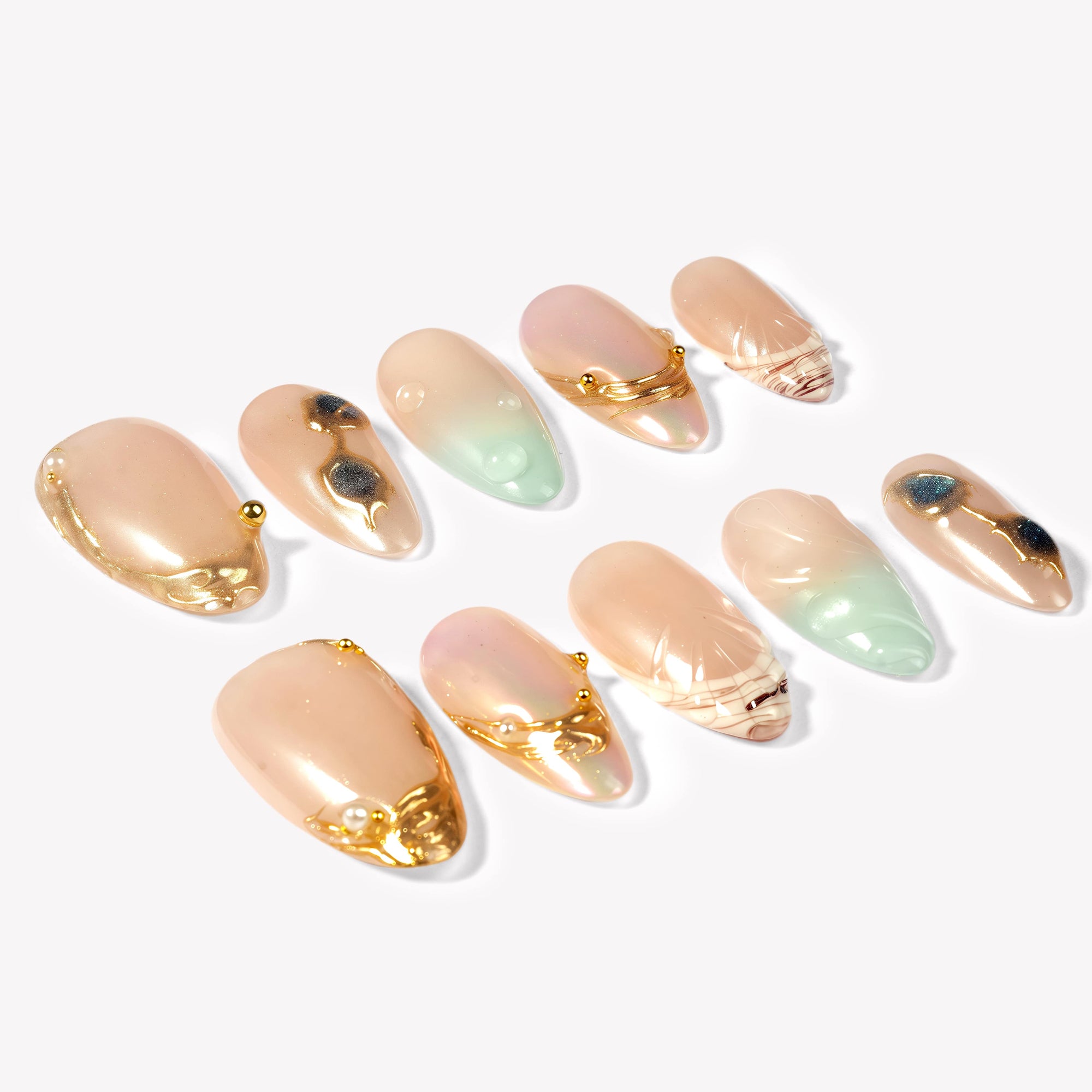 Turquoise Handmade Press On Nails