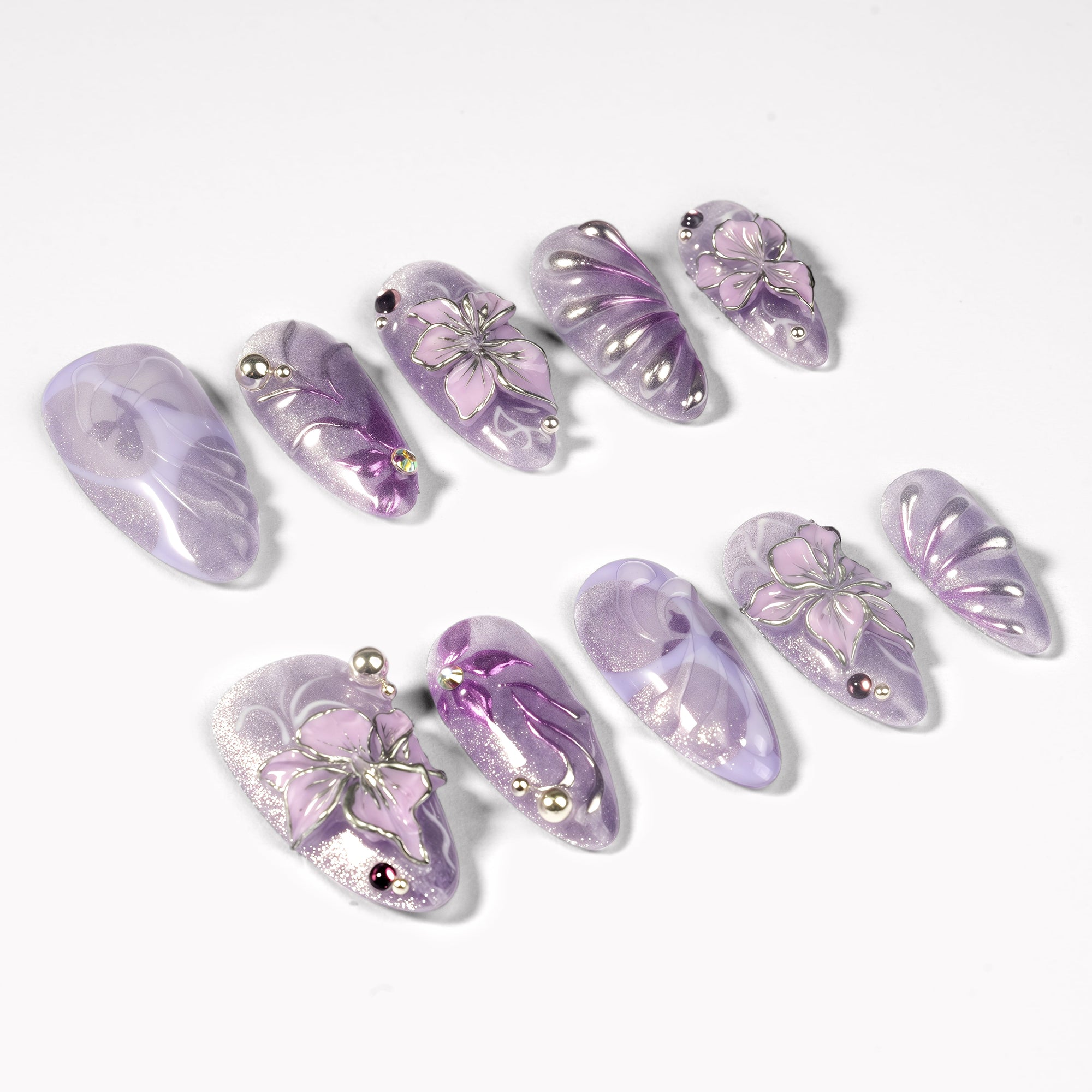 Purple Dream Handmade Press On Nails