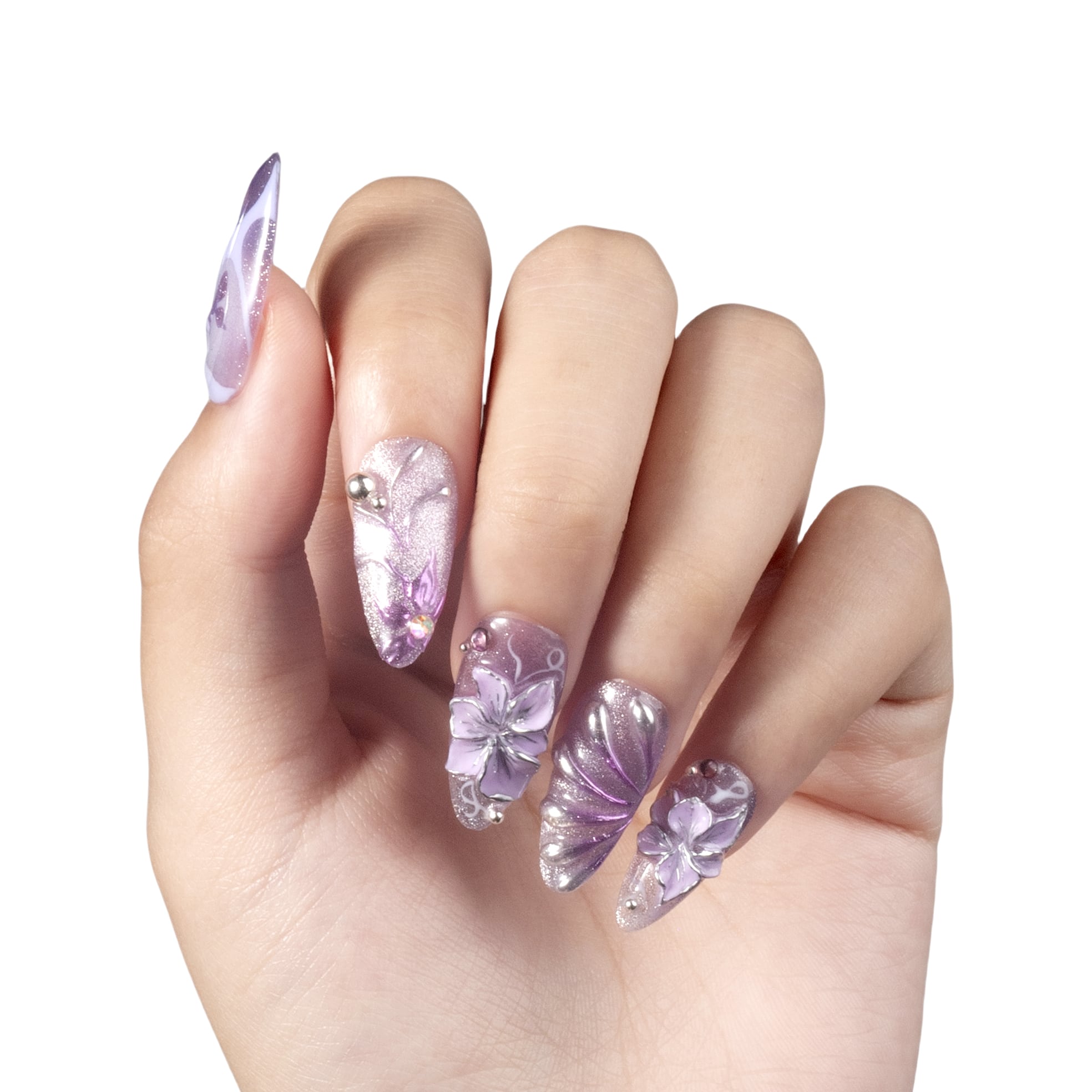 Purple Dream Handmade Press On Nails