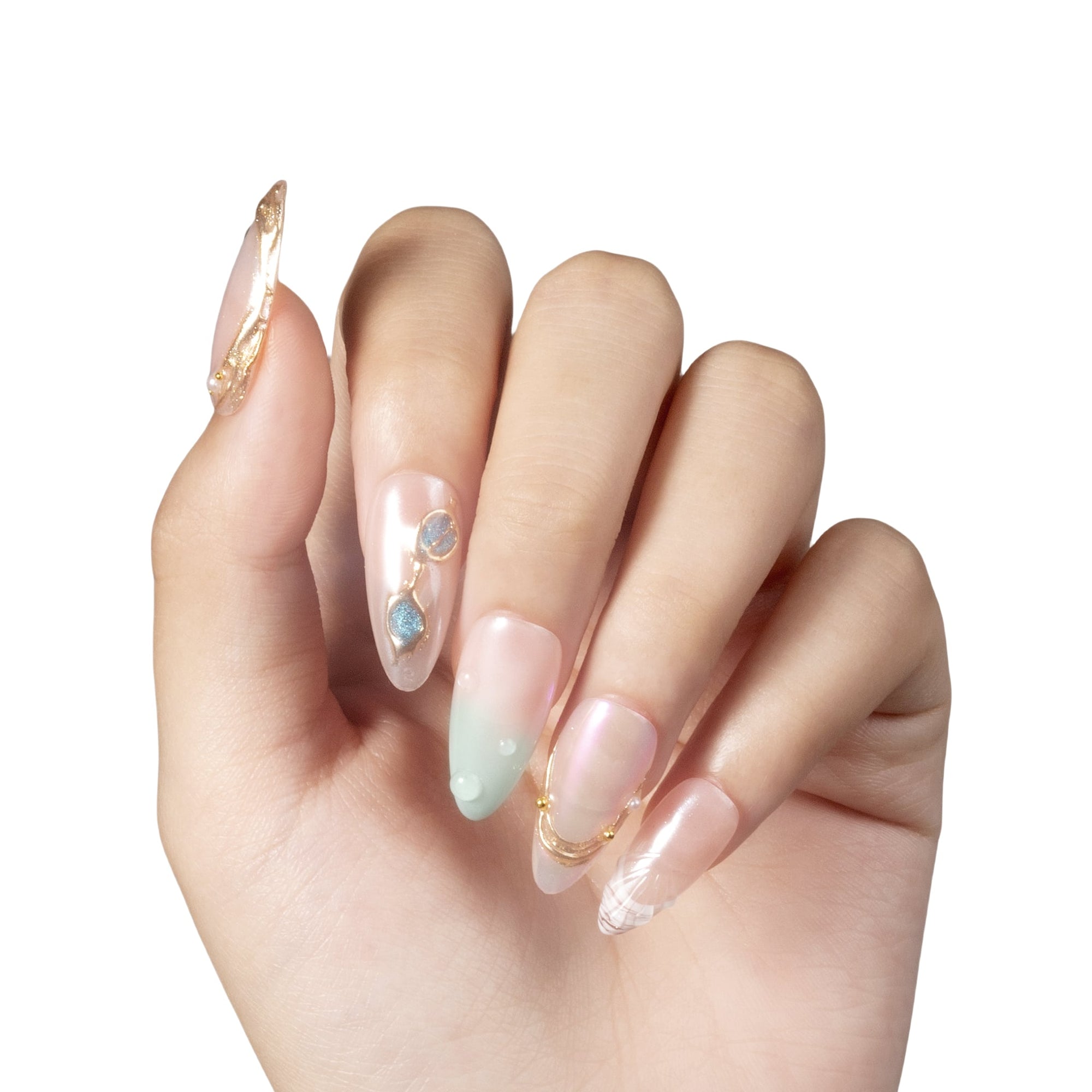 Turquoise Handmade Press On Nails