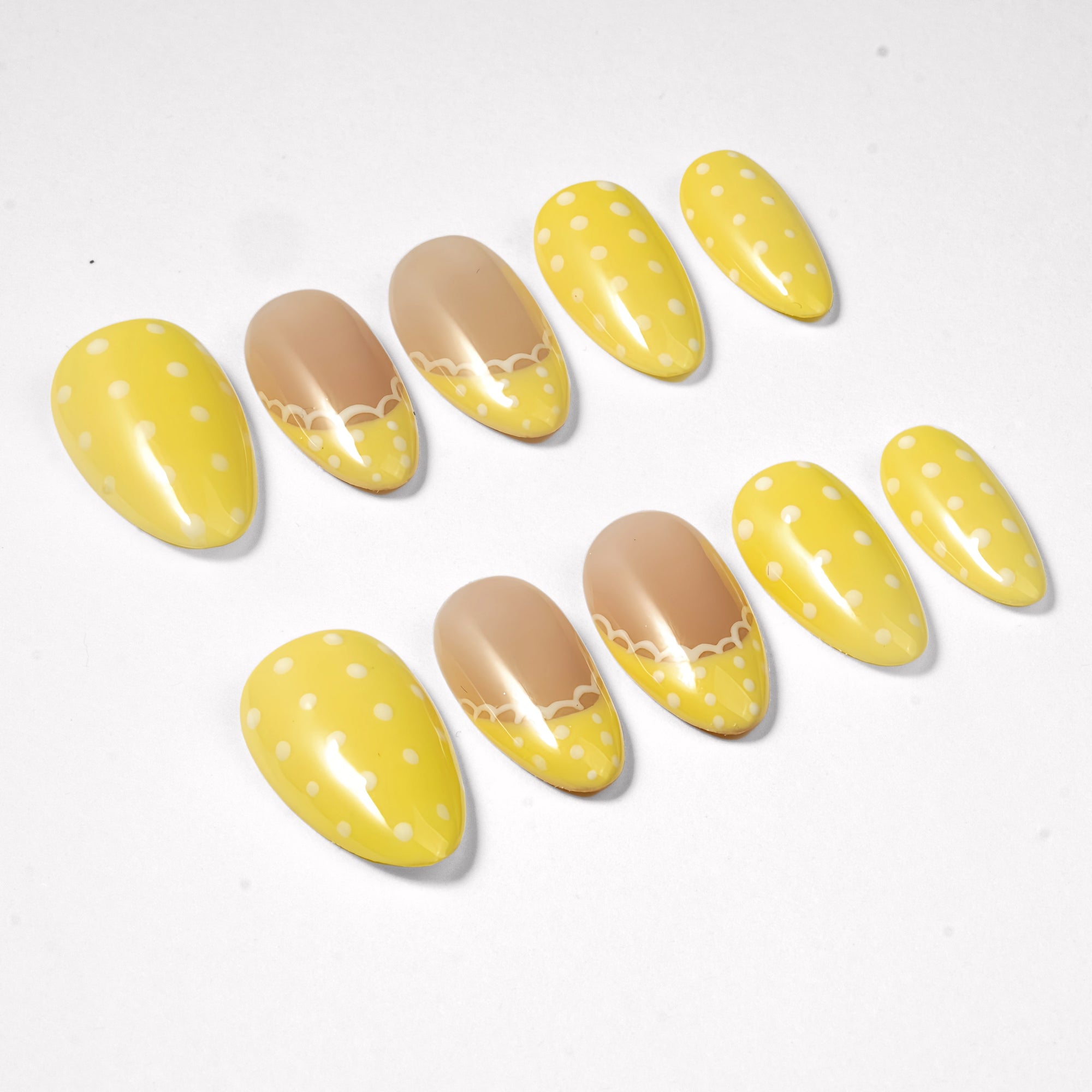 Sunny Dot Handmade Press On Nails