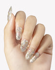 Crystal Leaves Handmade Press On Nails