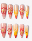 Blossom Elegance Handmade Press On Nails