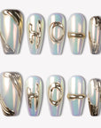 Iridescent Majesty Handmade Press On Nails