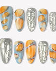 Solar Pulse Handmade Press On Nails
