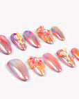 Sunset Bloom Handmade Press On Nails