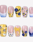 Blueberry Picnic Handmade Press On Nails