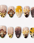 Safari Bloom Handmade Press On Nails