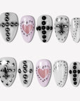 Gothic Heart Handmade Press On Nails