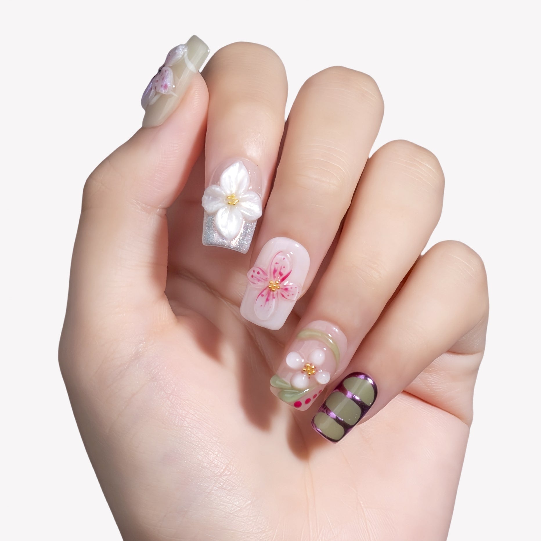 Spring Picnic Handmade Press On Nails下架