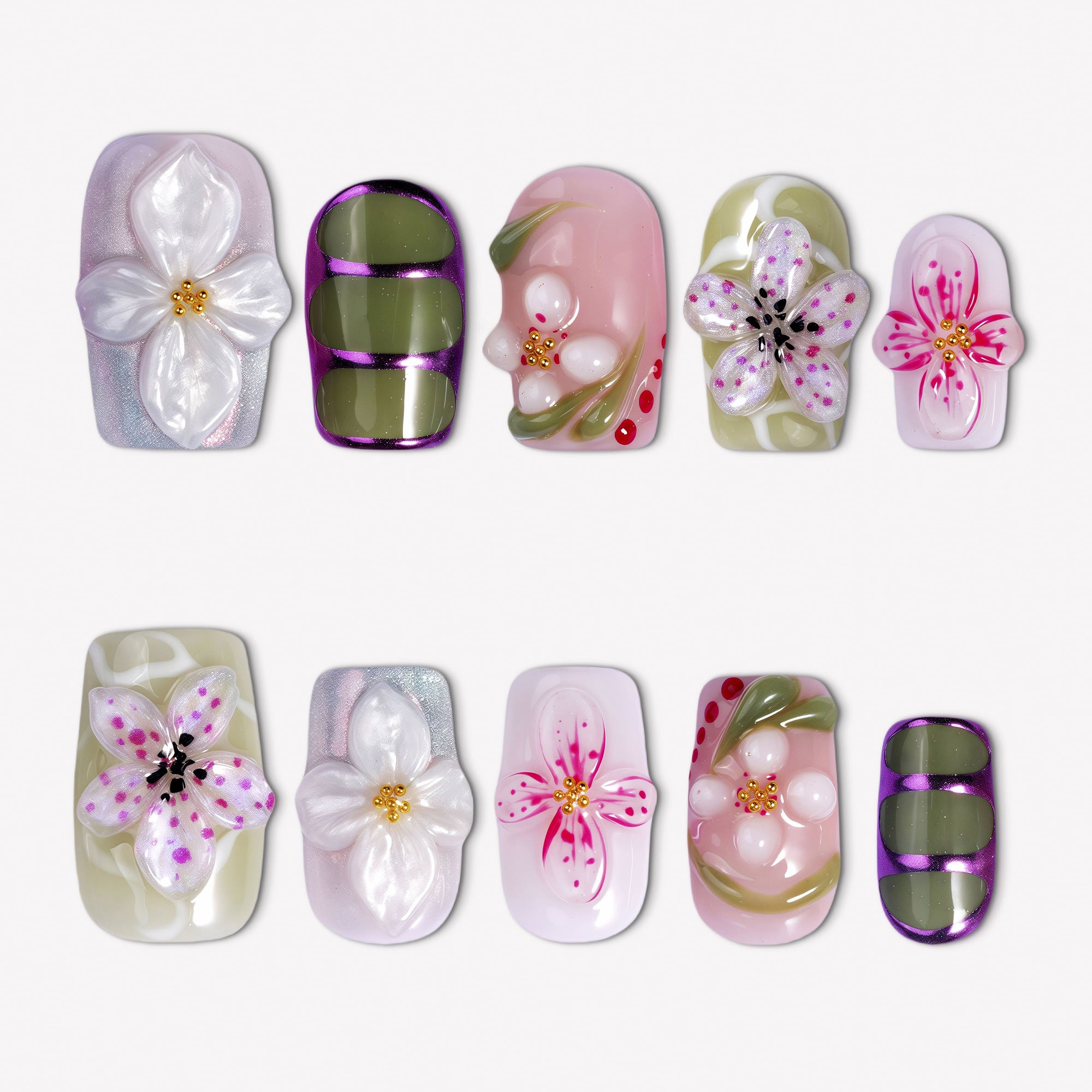 Spring Picnic Handmade Press On Nails下架