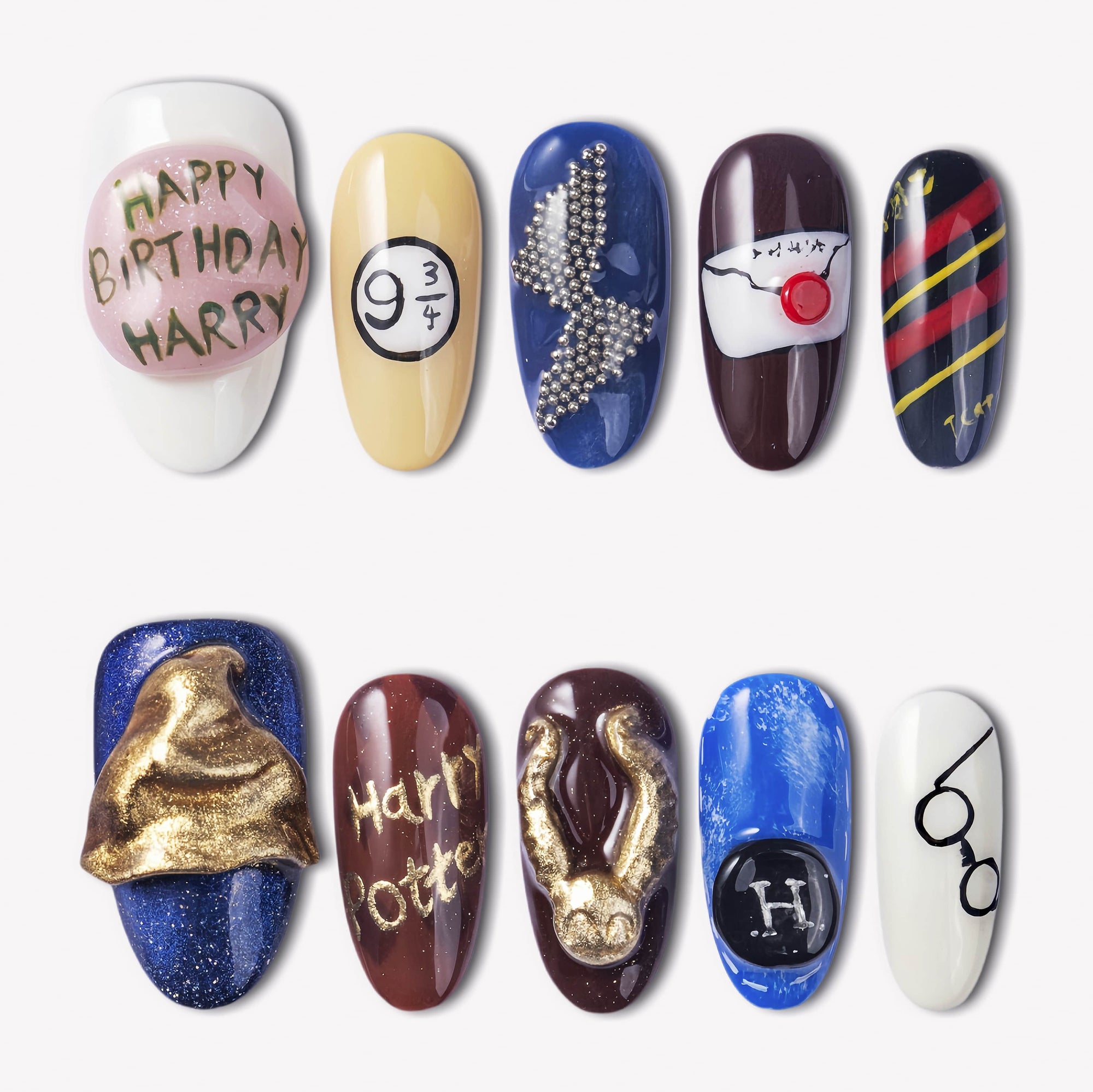 Wizarding Birthday Handmade Press On Nails