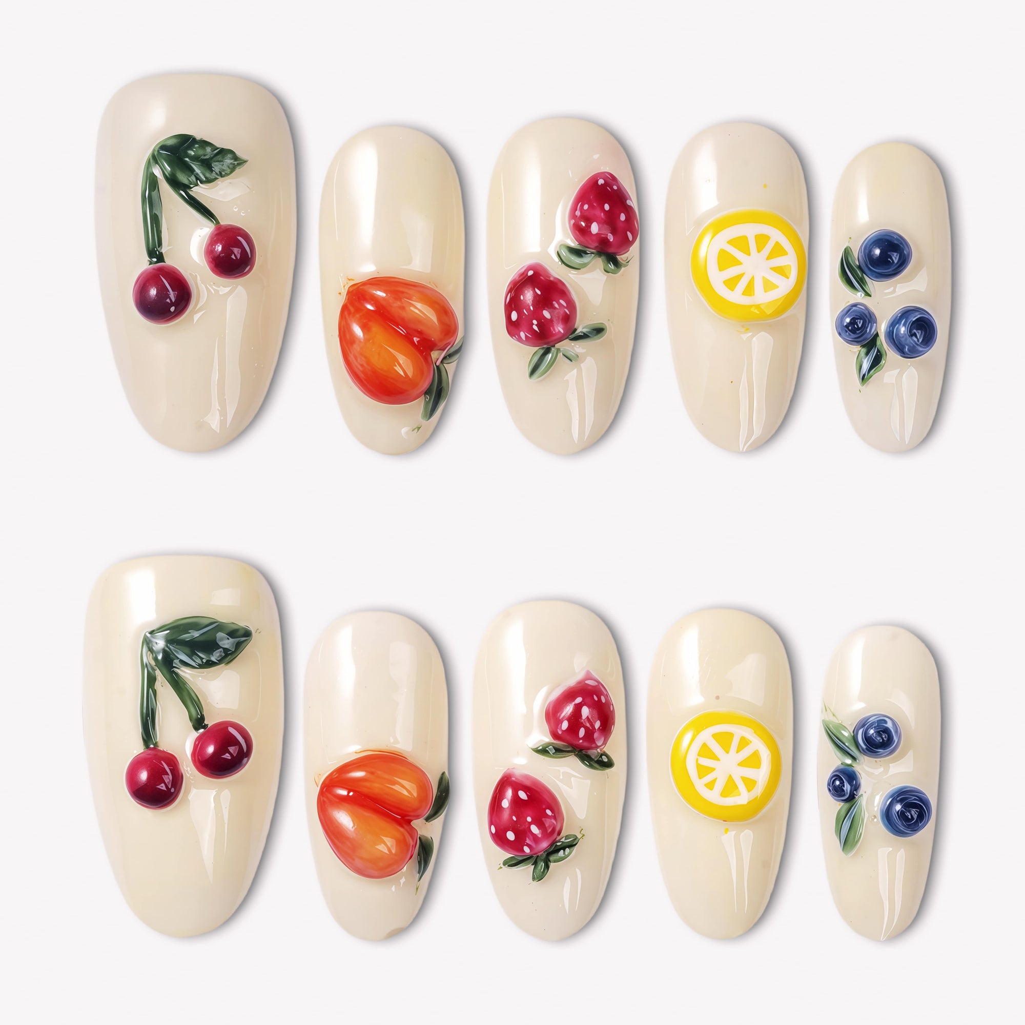 Fruit Crush Handmade Press On Nails