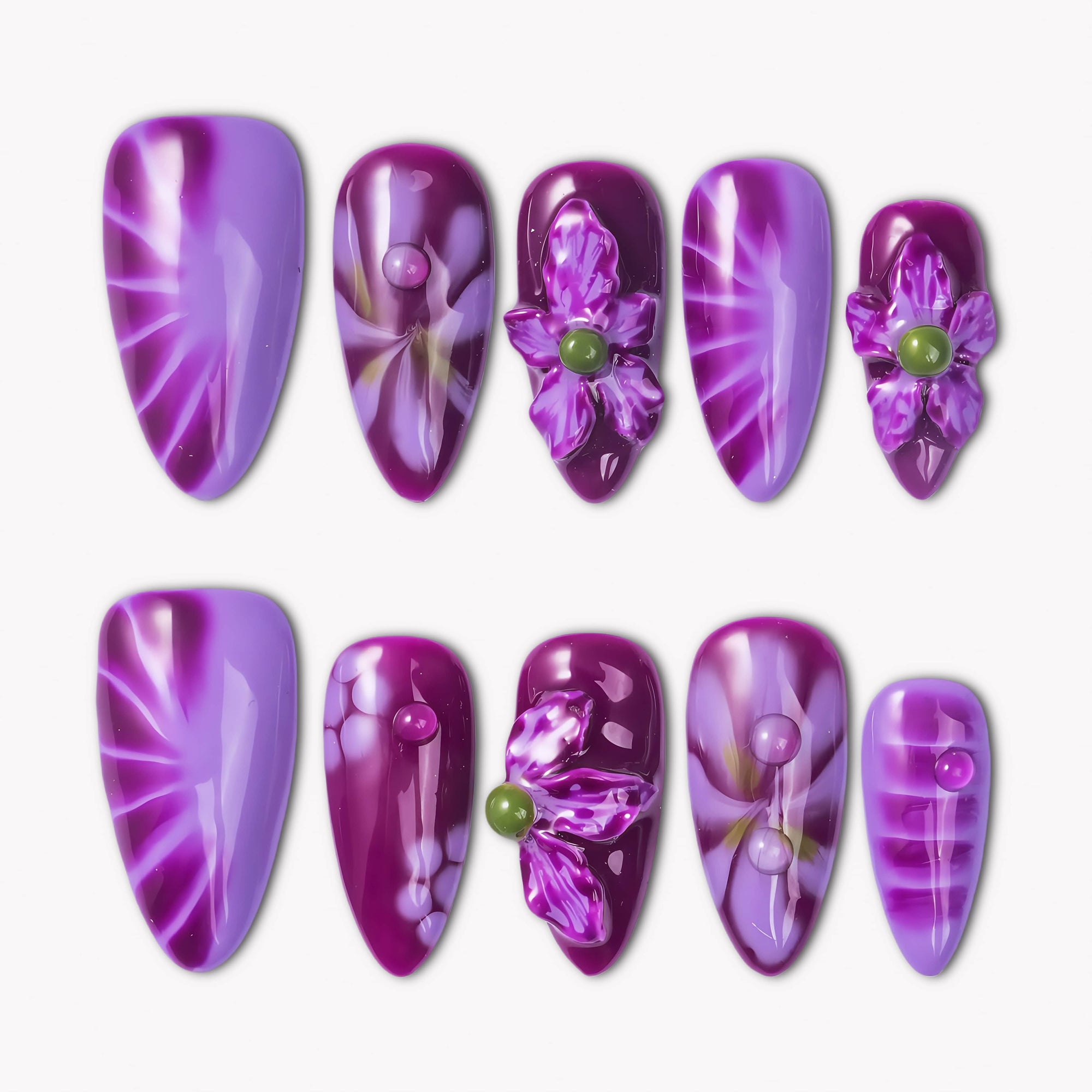 At the Violet Hour Handmade Press On Nails