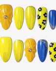 Sunburst Bloom Handmade Press On Nails