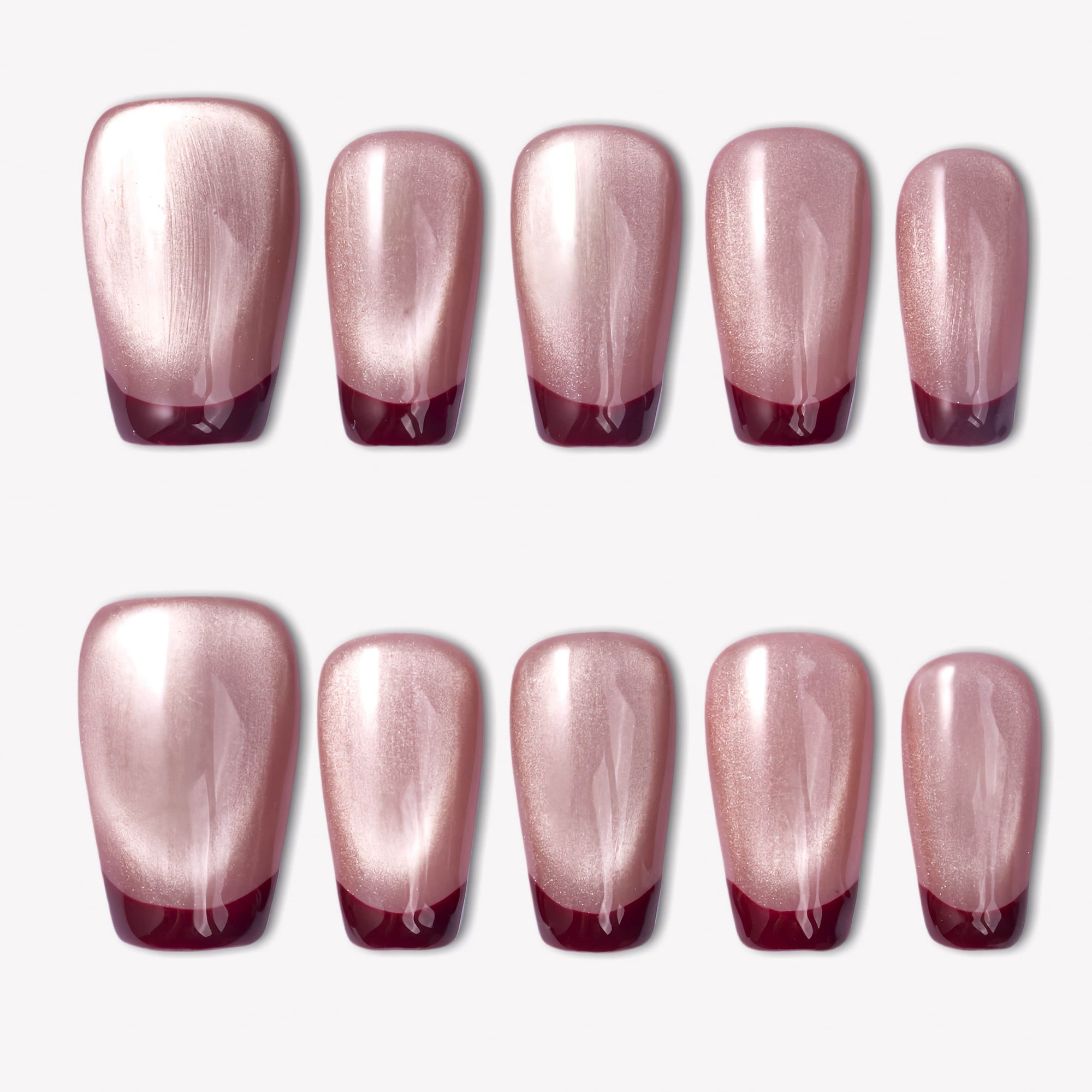 Velvet Red Elegance Handmade Press On Nails