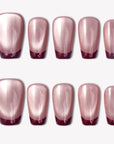 Velvet Red Elegance Handmade Press On Nails