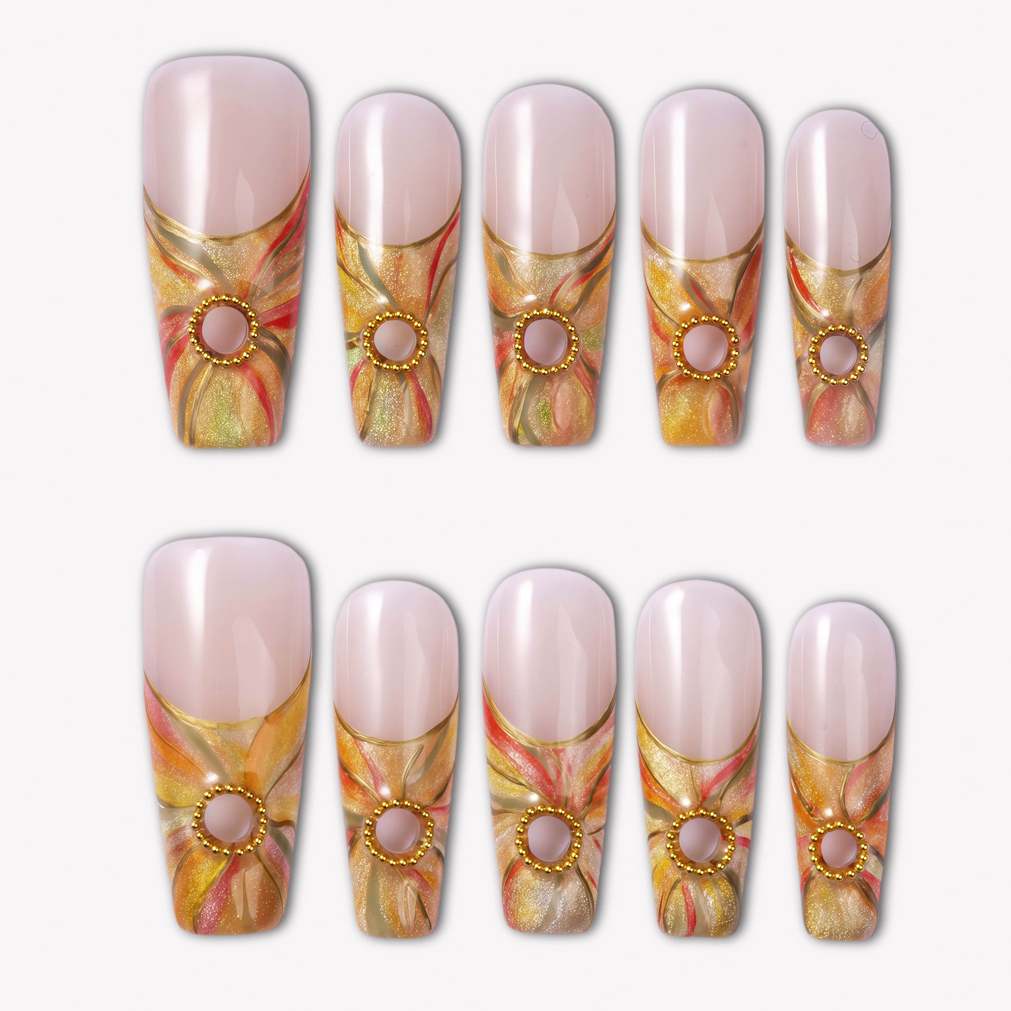 Golden Harvest Handmade Press On Nails