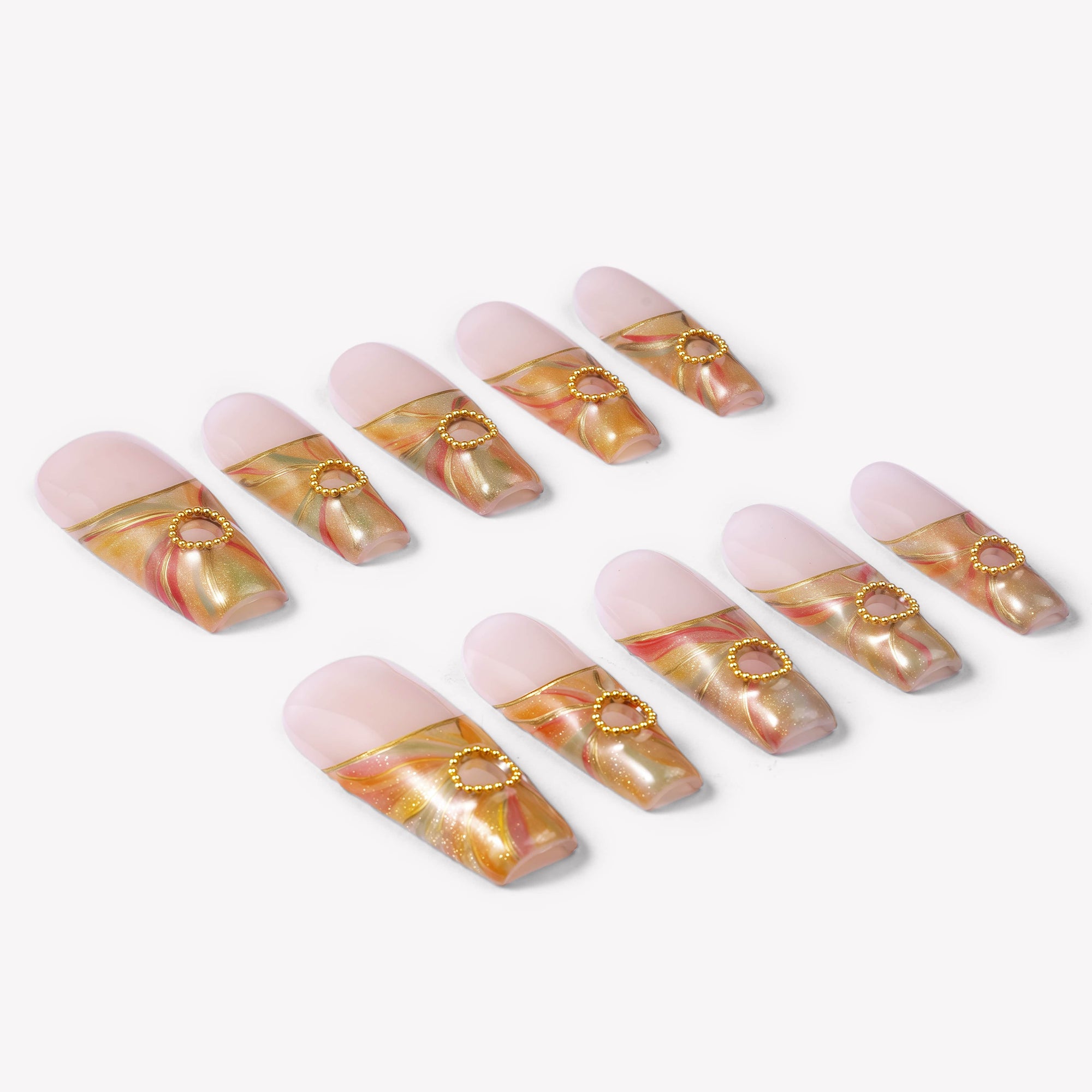 Golden Harvest Handmade Press On Nails